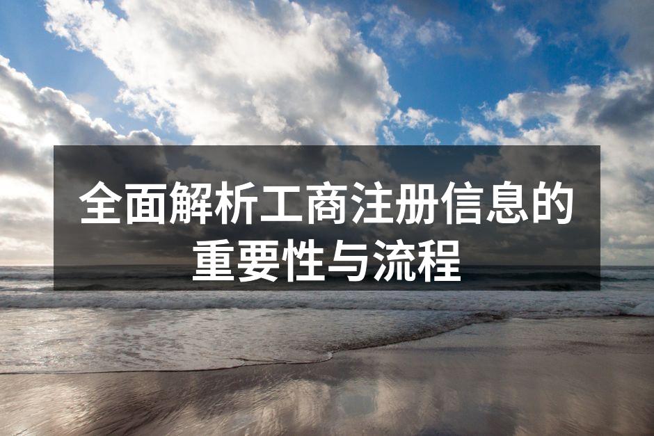 全面解析工商注册信息的重要性与流程